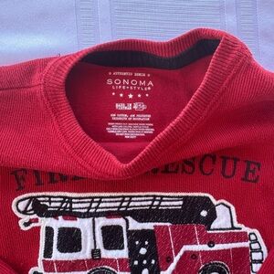 Sonoma Red Fire Truck Sweater